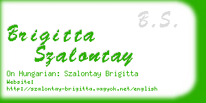 brigitta szalontay business card